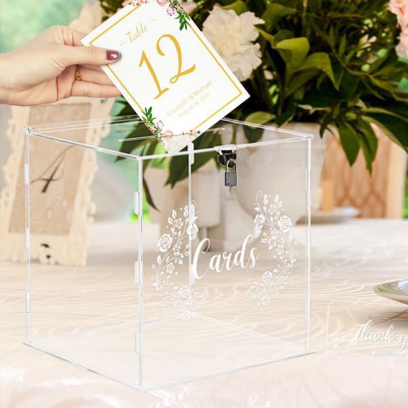 1pc Acrylic Wedding Card Box w - Wedding Card Box ulasan dan harga