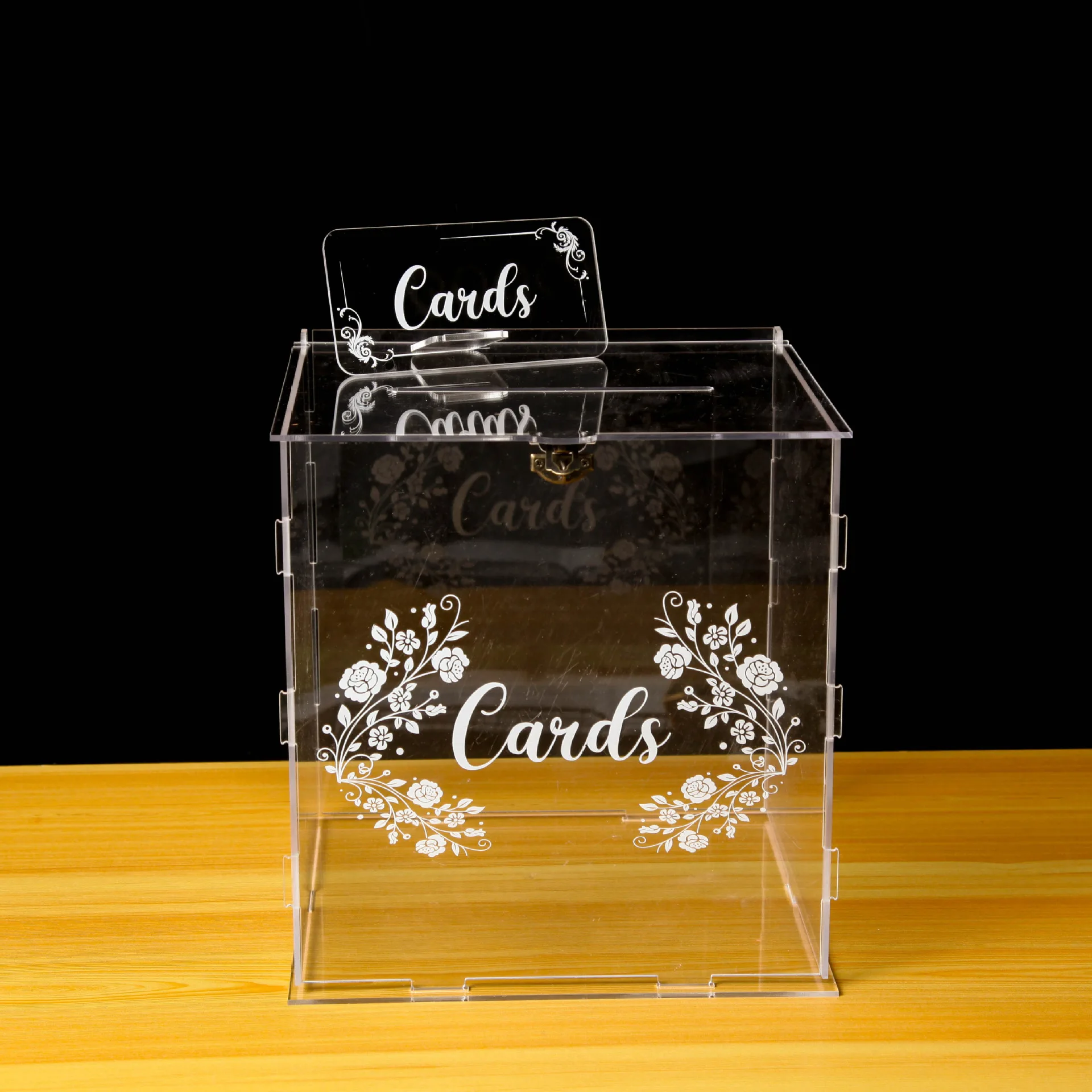 1pc Acrylic Wedding Card Box w - Wedding Card Box ulasan dan harga