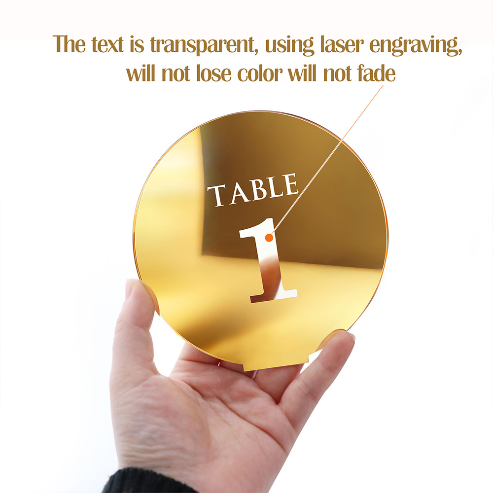 Acrylic Wedding Table Number S - Table Number Gold ulasan dan harga