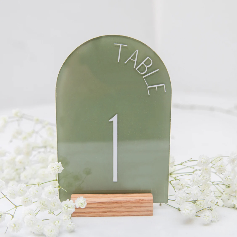 Personalized Painted Back Acry - Table Number Gold ulasan dan harga