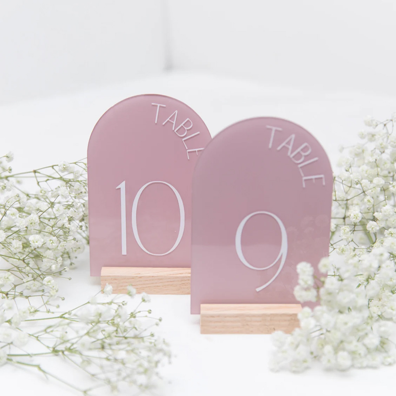Personalized Painted Back Acry - Table Number Gold ulasan dan harga