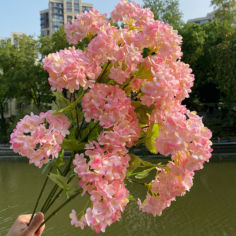 3pcs 4Head Hydrangea Wedding F - Wedding Decor Supply Store ulasan dan harga