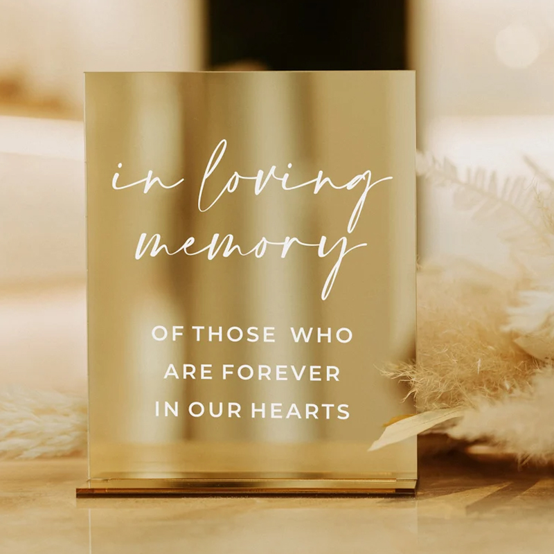 Rectangle Gold Mirror Wedding  - Table Number Gold ulasan dan harga