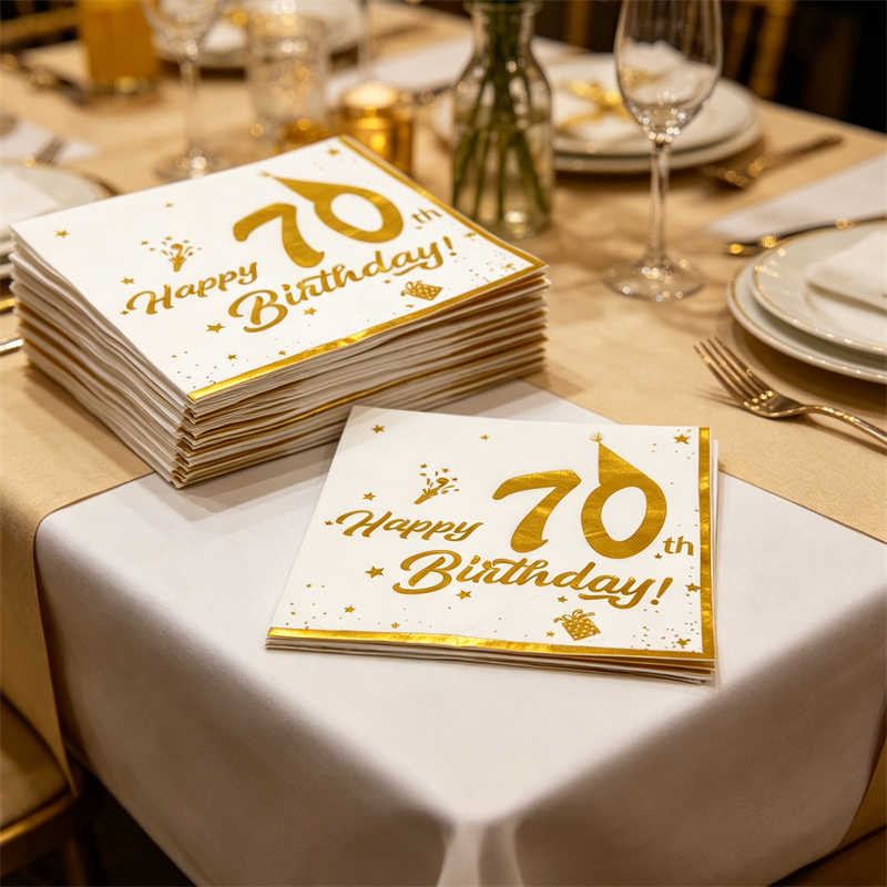 10Pcs Gold Happy 70th Birthday - Table Number Gold ulasan dan harga