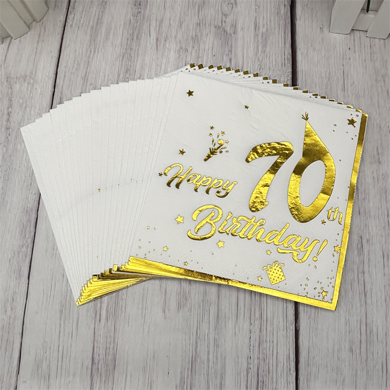 10Pcs Gold Happy 70th Birthday - Table Number Gold ulasan dan harga