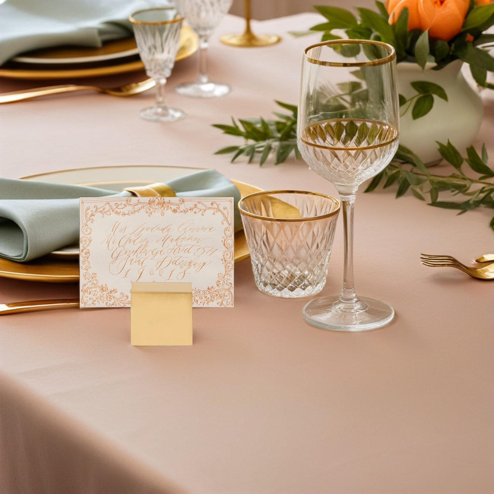 Solid Stainless Steel Gold Pla - Table Number Gold ulasan dan harga