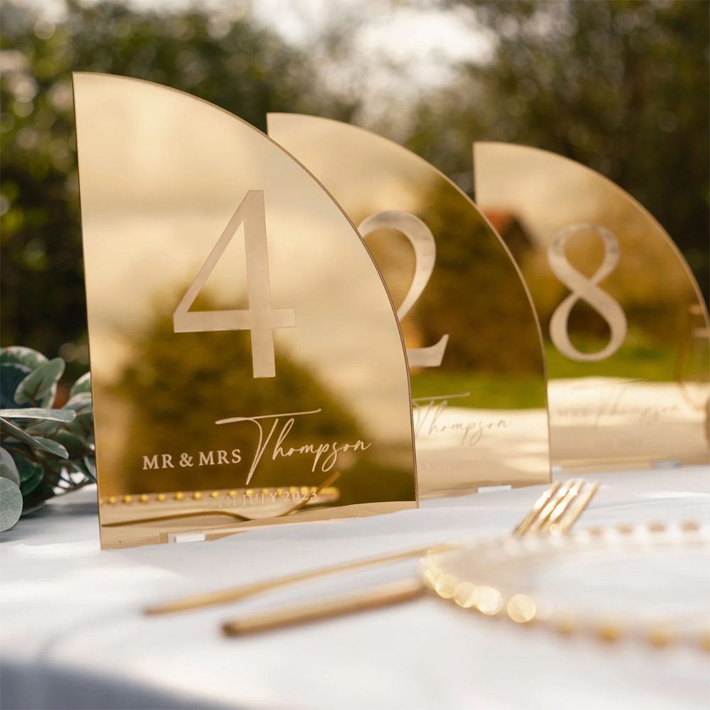 Personalized Wedding Bar Sign  - Table Number Gold ulasan dan harga