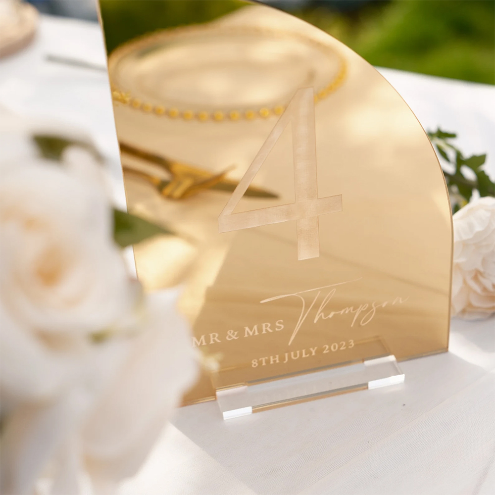 Personalized Wedding Bar Sign  - Table Number Gold ulasan dan harga
