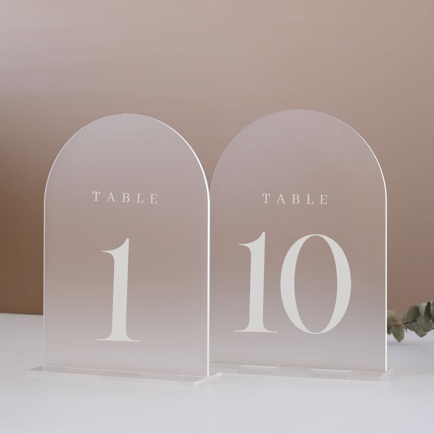 Arch Acrylic Table Numbers wit - Table Number Gold ulasan dan harga