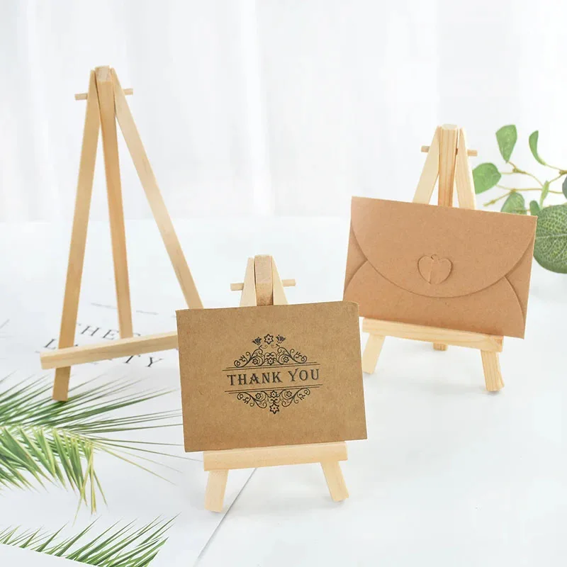 10pcs Wood Mini Easel Frame De - Table Number Gold ulasan dan harga